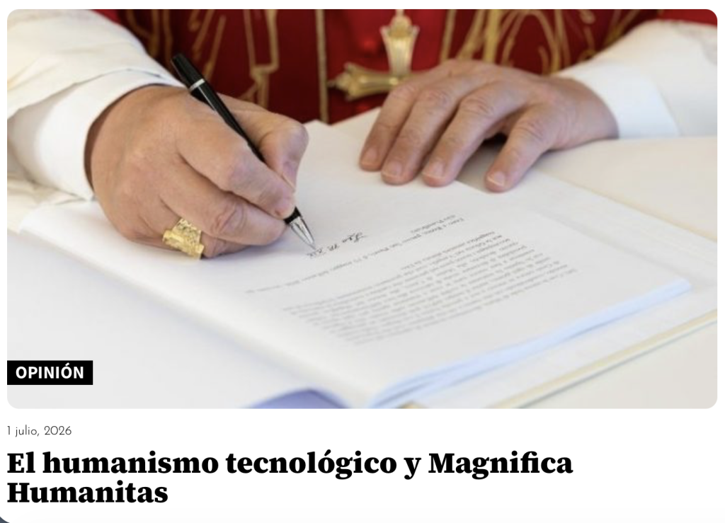 Presidente de IDICAM publica columna sobre inteligencia artificial y humanismo tecnológico: «La pregunta no es qué puede hacer la IA, sino qué estamos construyendo con ella»